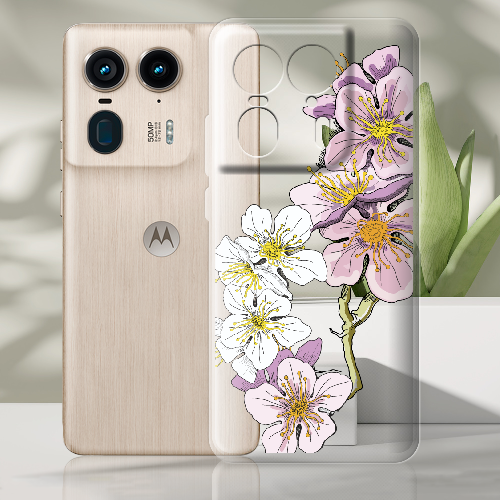 Чехол BoxFace Motorola Edge 50 Ultra Cherry Blossom