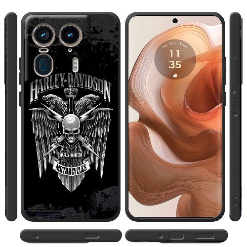 Чехол BoxFace Motorola Edge 50 Ultra Harley Davidson skull and eagles