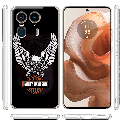 Чехол BoxFace Motorola Edge 50 Ultra Harley Davidson and eagle