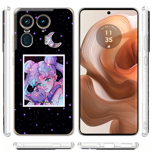 Чехол BoxFace Motorola Edge 50 Ultra Sailor Moon night