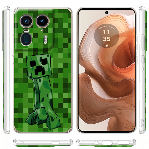 Чехол BoxFace Motorola Edge 50 Ultra Minecraft Creeper