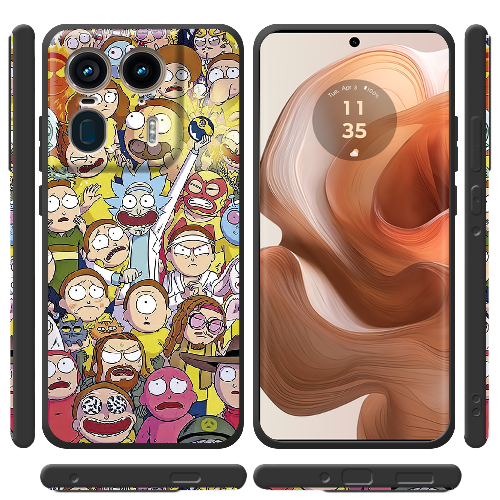 Чехол BoxFace Motorola Edge 50 Ultra Rick and Morty все герои