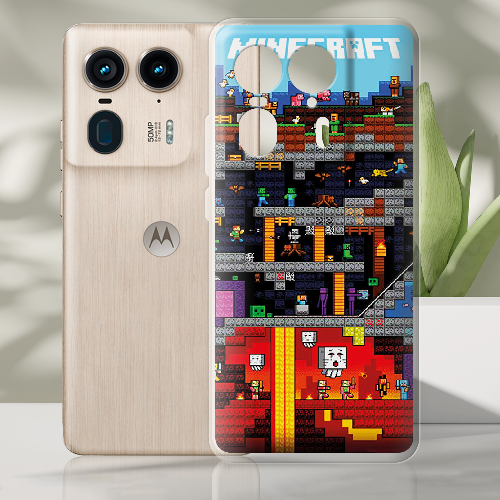 Чехол BoxFace Motorola Edge 50 Ultra Minecraft Lode Runner