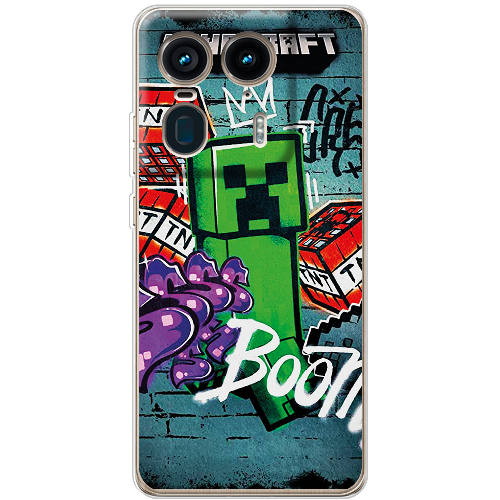 Чехол BoxFace Motorola Edge 50 Ultra Minecraft Graffiti