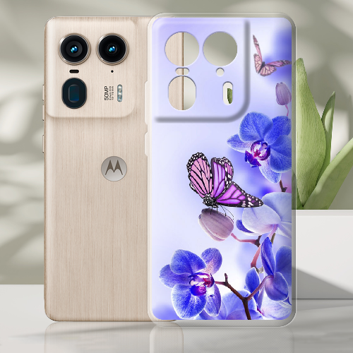 Чехол BoxFace Motorola Edge 50 Ultra Orchids and Butterflies