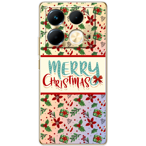 Чехол BoxFace Infinix Note 40 4G Vintage Christmas Congratulation