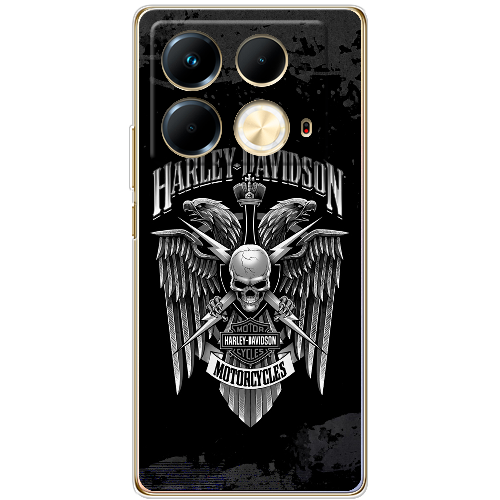 Чехол BoxFace Infinix Note 40 4G Harley Davidson skull and eagles