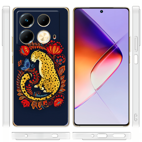 Чехол BoxFace Infinix Note 40 4G Petrykivka Leopard