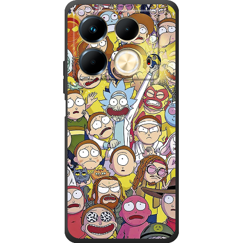 Чехол BoxFace Infinix Note 40 4G Rick and Morty все герои