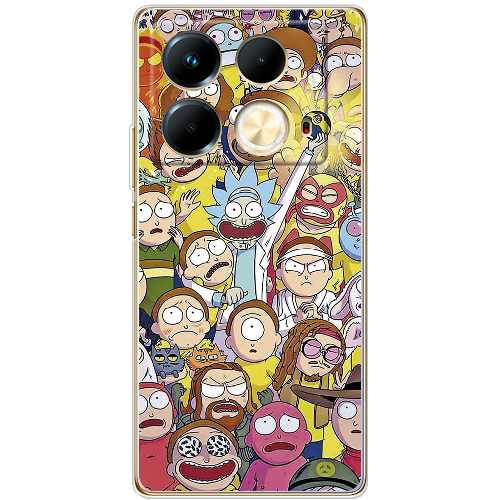 Чехол BoxFace Infinix Note 40 4G Rick and Morty все герои