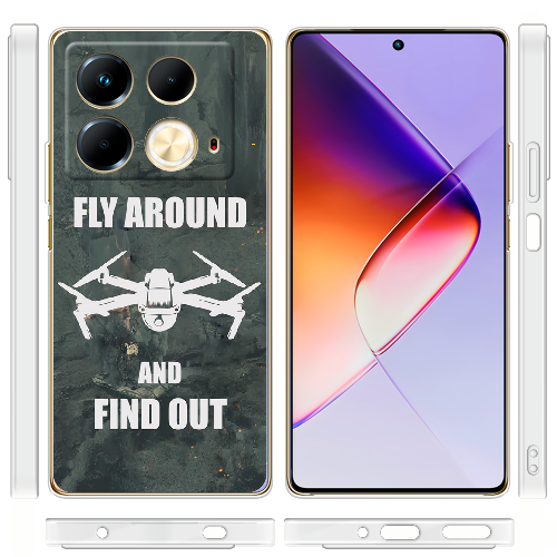 Чехол BoxFace Infinix Note 40 4G Дрон Fly Around