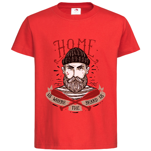 Футболка мужская Home is where the beard is