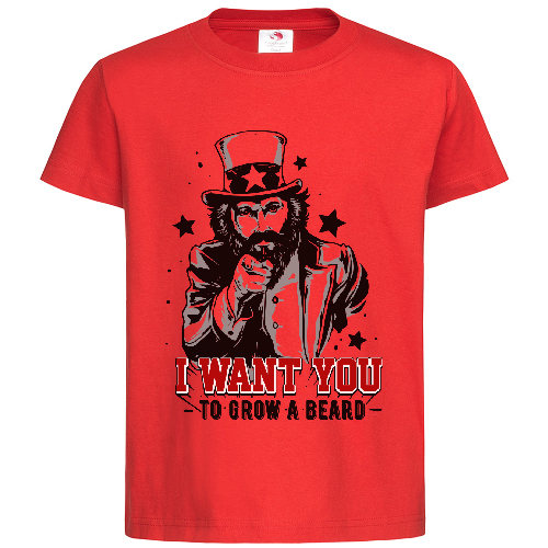 Футболка мужская I want you to grow a beard