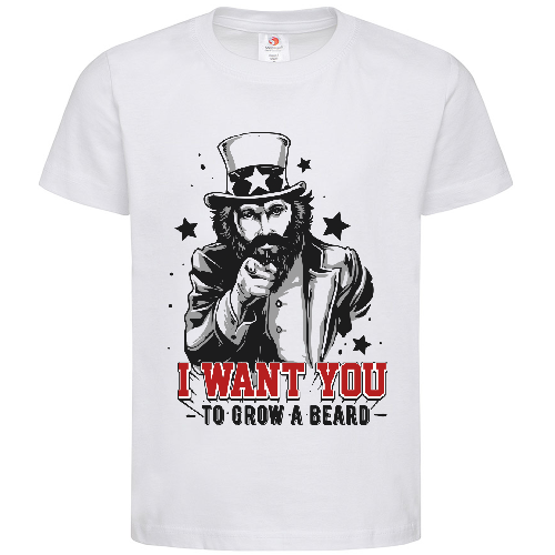 Футболка мужская I want you to grow a beard