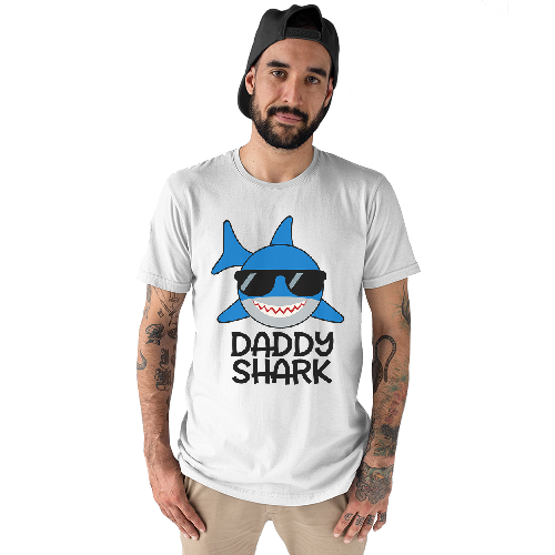 Футболка мужская Baby Shark Daddy Акула в очках