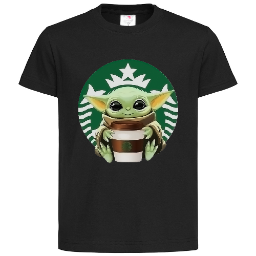 Футболка мужская baby yoda starbucks