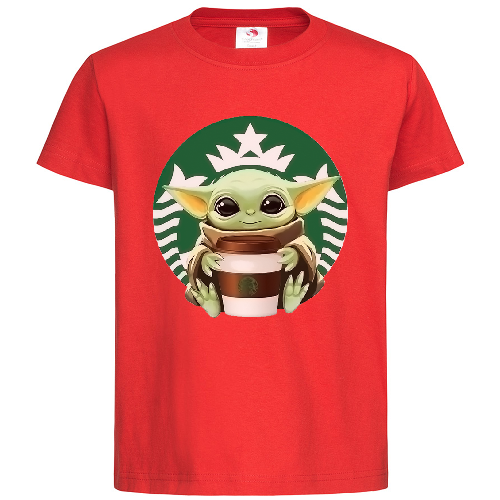 Футболка мужская baby yoda starbucks