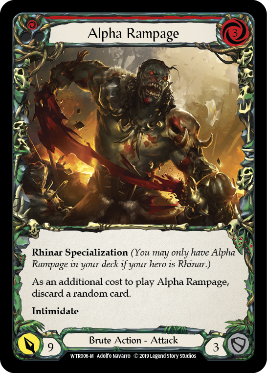 Image of the card for Alpha Rampage (Red)