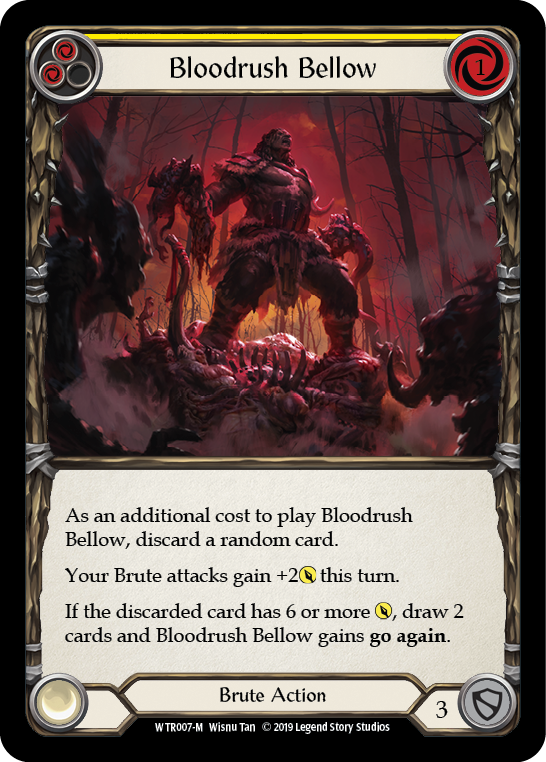 Card image of Bloodrush Bellow (Yellow)