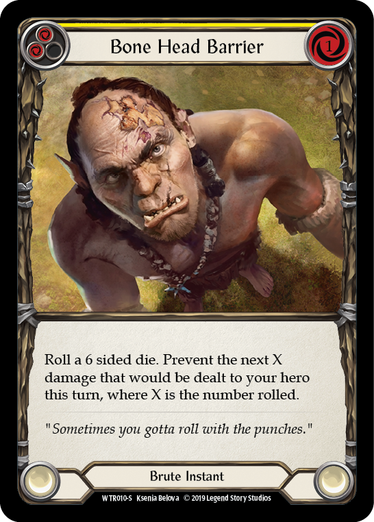 Image of the card for Bone Head Barrier (Yellow)