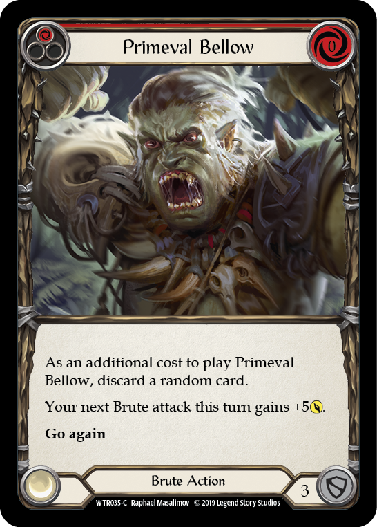 Card image of Primeval Bellow (Red)