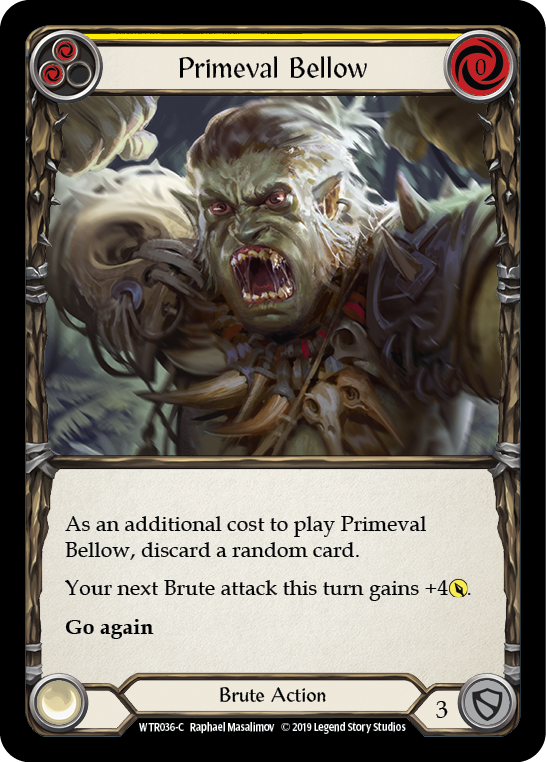 Image of the card for Primeval Bellow (Yellow)