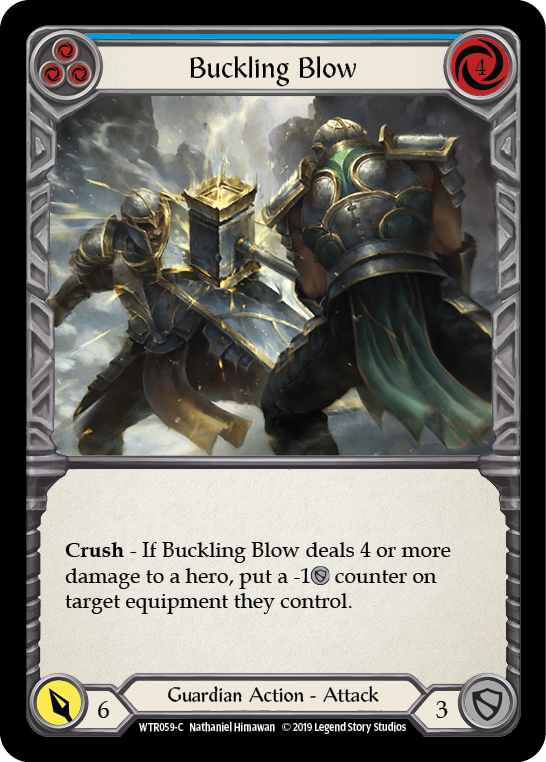 Card image of Buckling Blow (Blue)