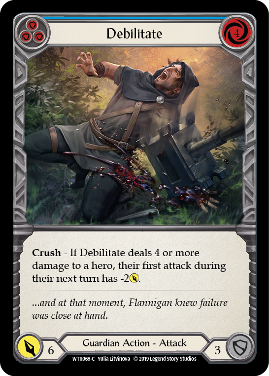 Image of the card for Debilitate (Blue)