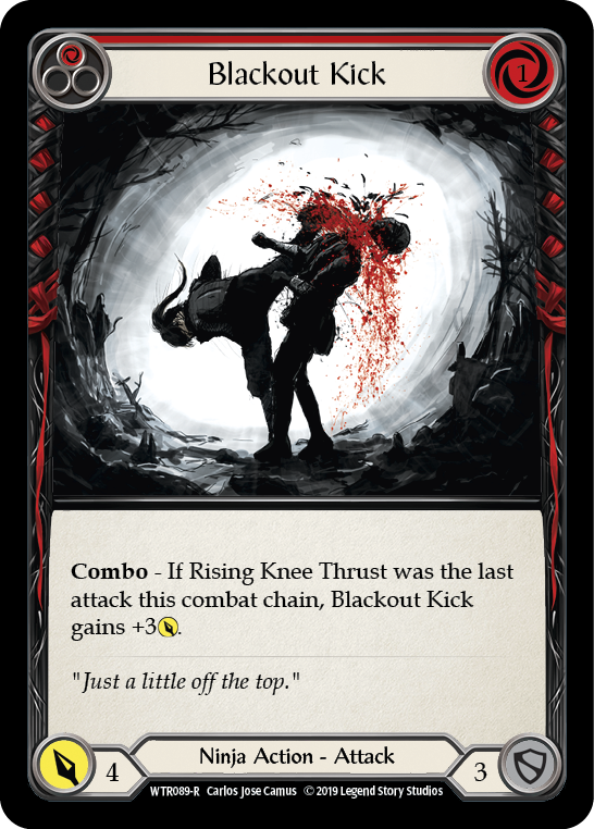 Image of the card for Blackout Kick (Red)