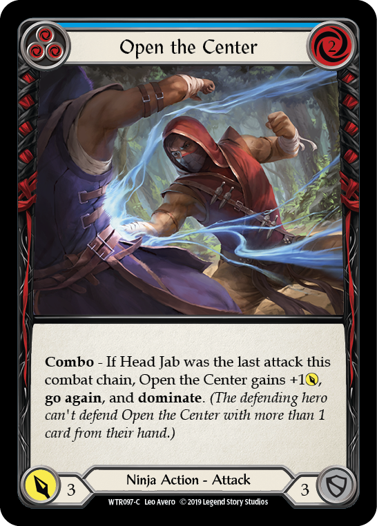 Image of the card for Open the Center (Blue)