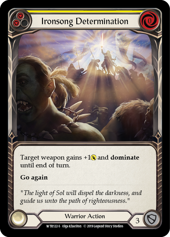 Card image of Ironsong Determination (Yellow)