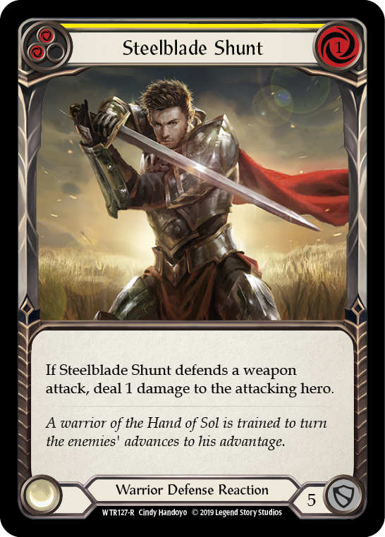 Image of the card for Steelblade Shunt (Yellow)