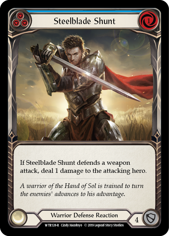 Image of the card for Steelblade Shunt (Blue)