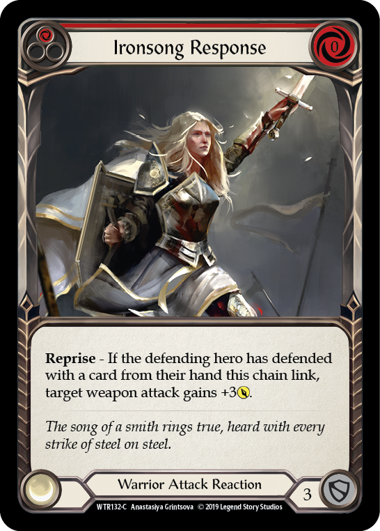 Card image of Ironsong Response (Red)