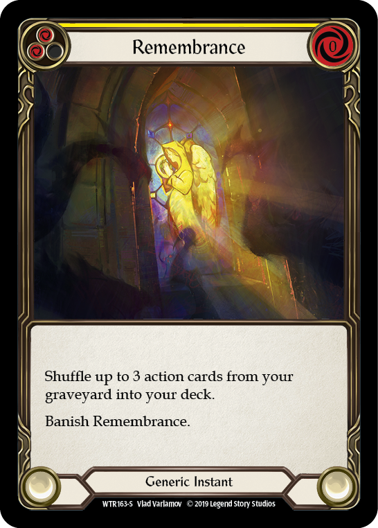 Image of the card for Remembrance (Yellow)