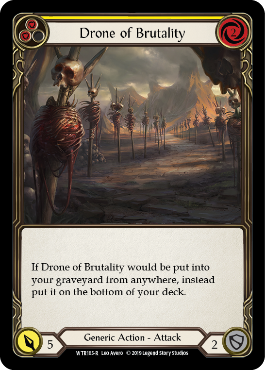 Card image of Drone of Brutality (Yellow)