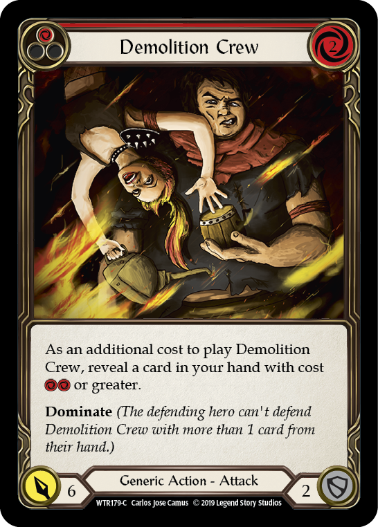 Image of the card for Demolition Crew (Red)