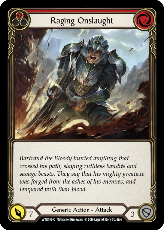 Card image of Raging Onslaught (Red)