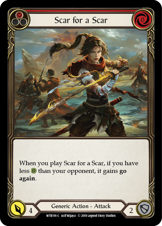 Image of the card for Scar for a Scar (Red)