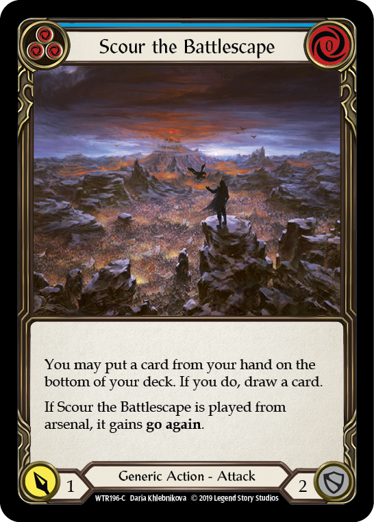 Card image of Scour the Battlescape (Blue)