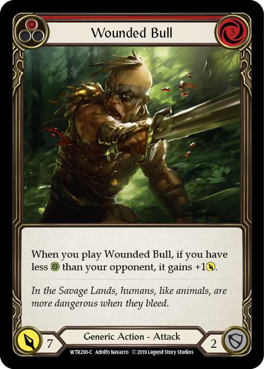 Image of the card for Wounded Bull (Red)