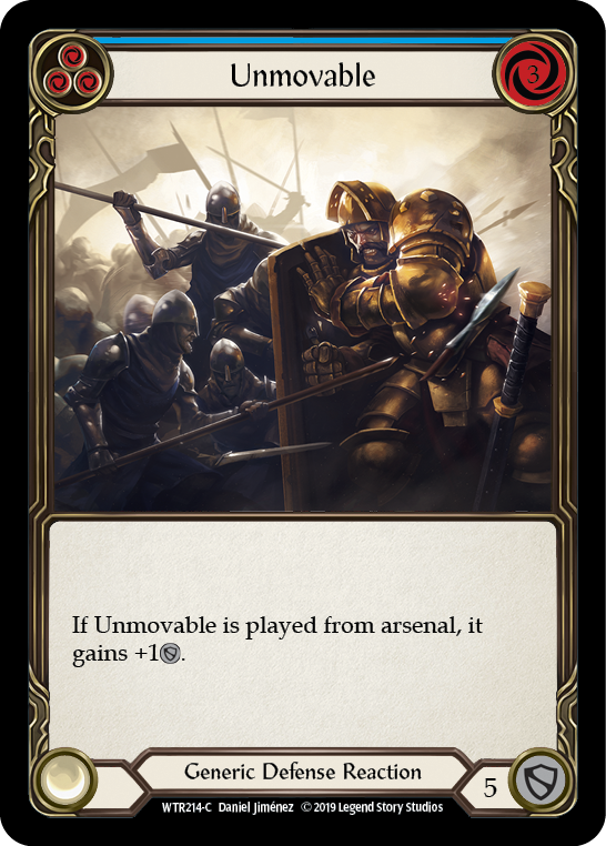 Image of the card for Unmovable (Blue)