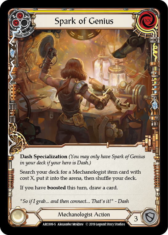 Image of the card for Spark of Genius (Yellow)