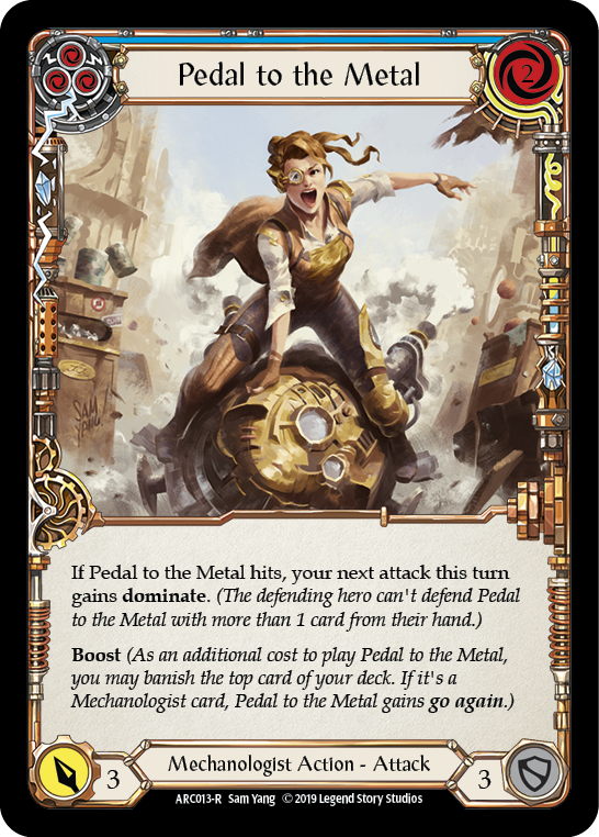 Image of the card for Pedal to the Metal (Blue)