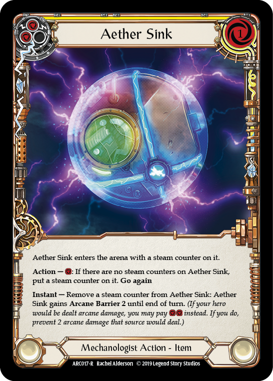 Card image of Aether Sink (Yellow)