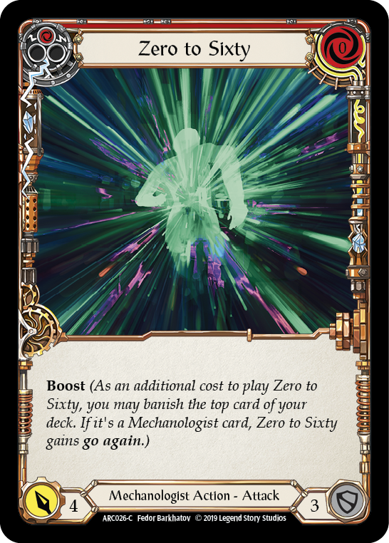 Card image of Zero to Sixty (Red)