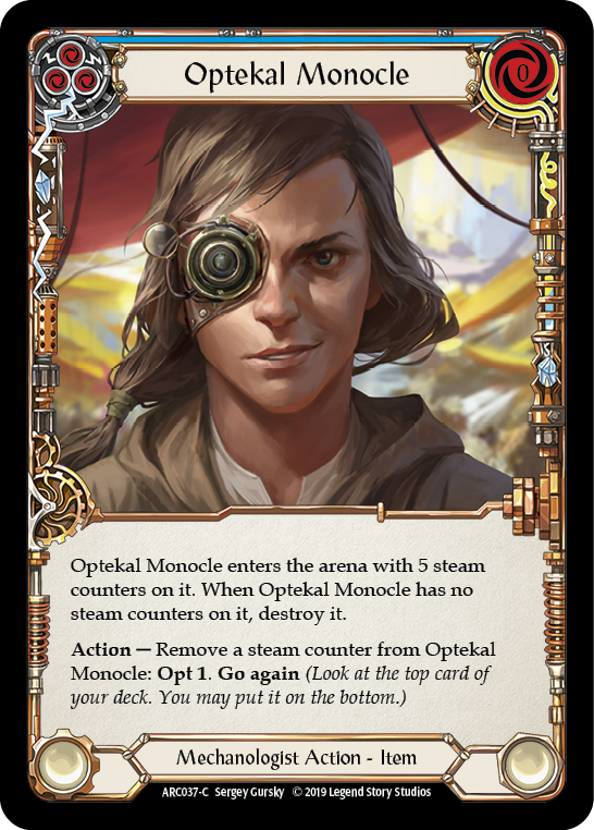 Image of the card for Optekal Monocle (Blue)