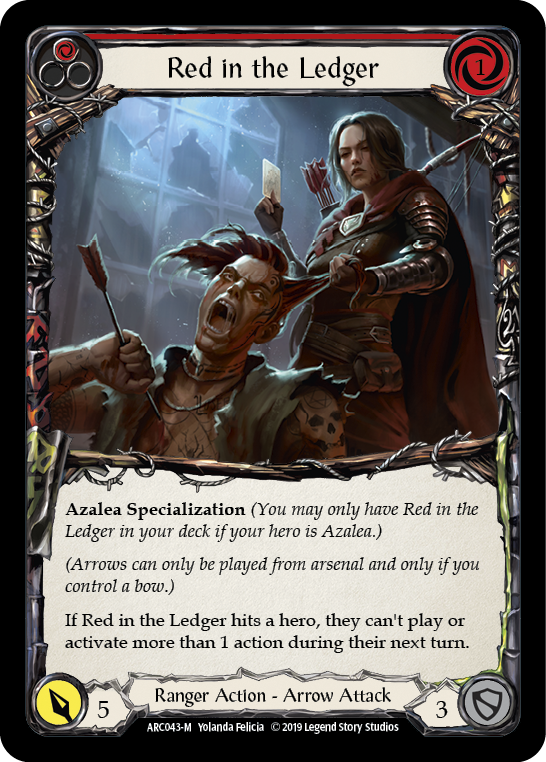 Image of the card for Red in the Ledger (Red)