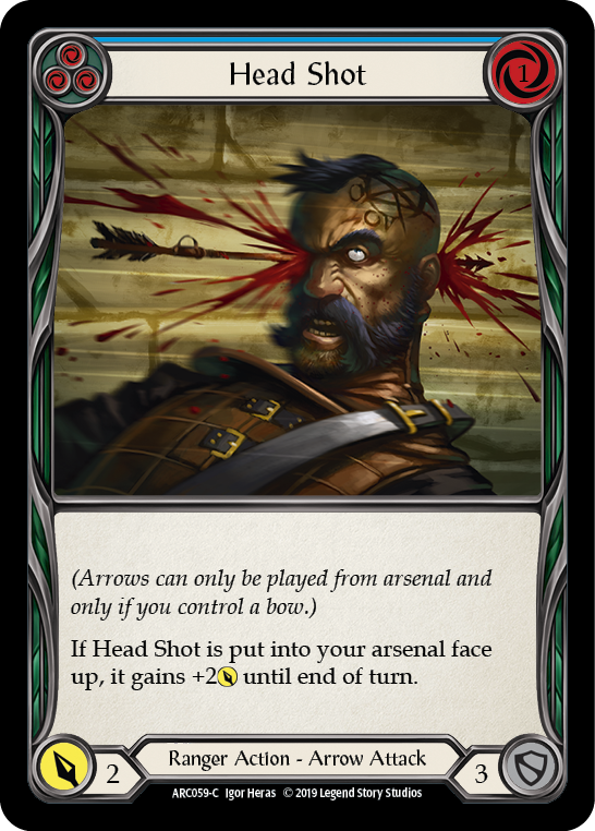 Image of the card for Head Shot (Blue)
