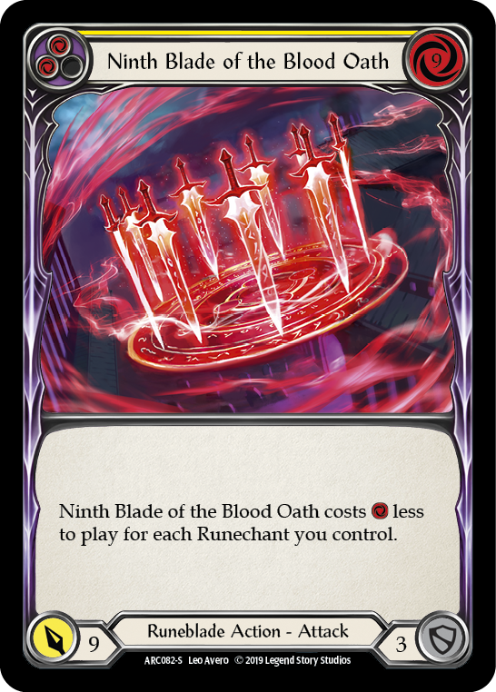 Card image of Ninth Blade of the Blood Oath (Yellow)